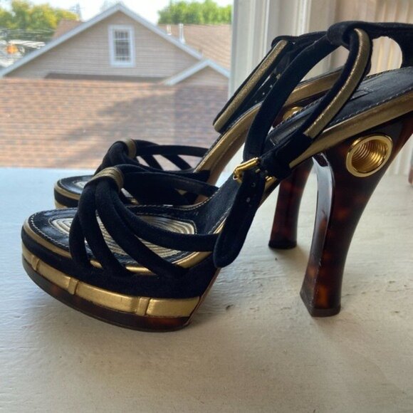 Louis Vuitton Strappy Platform High Heel Sandals – Size 35.5 (Made in Italy) - Picture 11 of 12